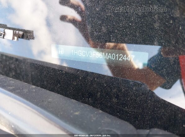 1HGCV3F56MA012447 2021 HONDA ACCORD Black Widok komory silnika