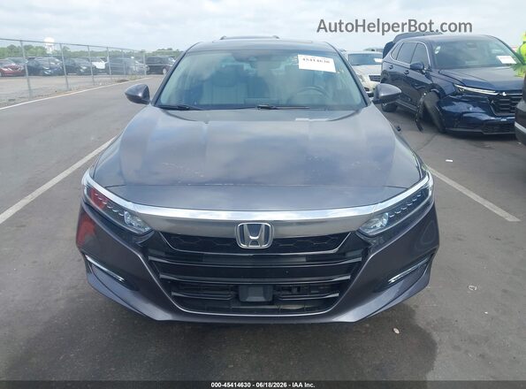 1HGCV3F57JA002814 2018 HONDA ACCORD Gray Widok zestawu wskaźników