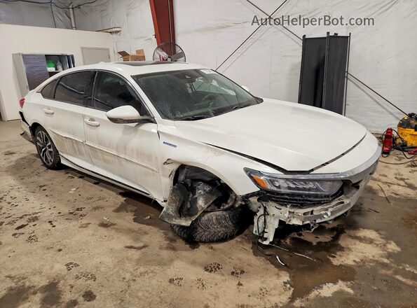 1HGCV3F57JA009195 2018 HONDA ACCORD White Delantero derecho