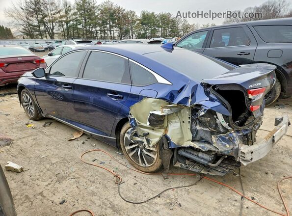1HGCV3F57JA009875 2018 HONDA ACCORD Blue Trasero izquierdo