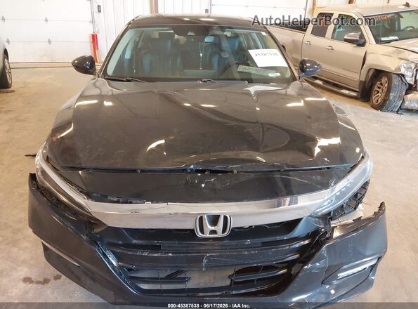 1HGCV3F59JA002216 2018 HONDA ACCORD Black Instrument cluster view