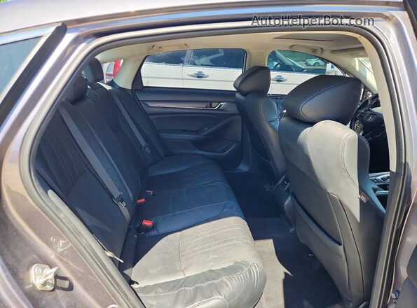 1HGCV3F90JA003192 2018 HONDA ACCORD Gray უკანა სავარძლების ხედი