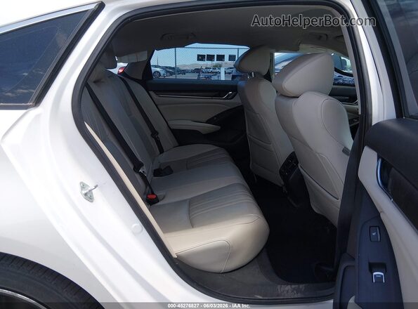 1HGCV3F90NA031306 2022 HONDA ACCORD White Widok naklejki z numerem VIN