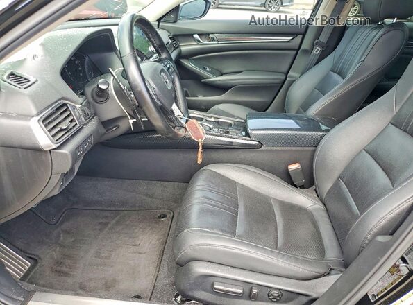 1HGCV3F91LA000126 2020 HONDA ACCORD Black Widok wnętrza z przodu