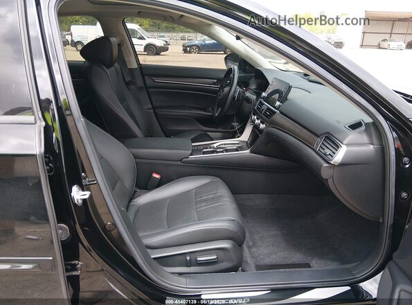 1HGCV3F91NA001991 2022 HONDA ACCORD Black წინა სალონის ხედი