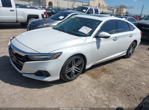 1HGCV3F95MA020008 2021 HONDA ACCORD White Առջևի ձախ երեք քառորդ տեսարան
