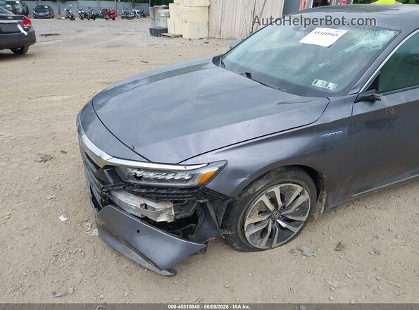 1HGCV3F96JA004413 2018 HONDA ACCORD Gray Вид спереду