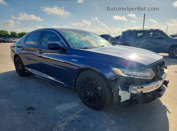 1HGCV3F96JA008610 2018 HONDA ACCORD Blue Առջևի աջ