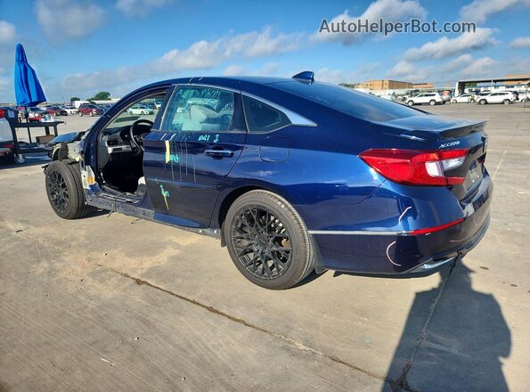 1HGCV3F96JA008610 2018 HONDA ACCORD Blue Հետևի ձախ