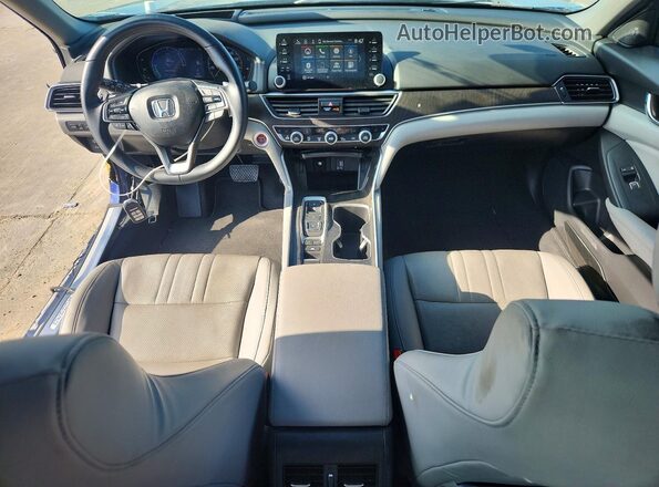 1HGCV3F96JA008610 2018 HONDA ACCORD Blue Առջևի վահանակի տեսք