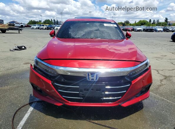 1HGCV3F97MA000102 2021 HONDA ACCORD Red Դիմացի տեսք