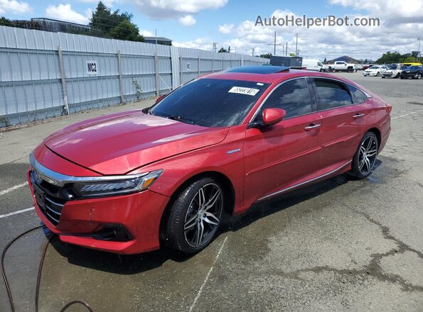 1HGCV3F97MA000102 2021 HONDA ACCORD Red Սալոնի 360 աստիճան տեսք