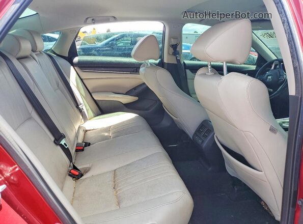 1HGCV3F97MA000102 2021 HONDA ACCORD Red Հետևի նստատեղերի տեսք