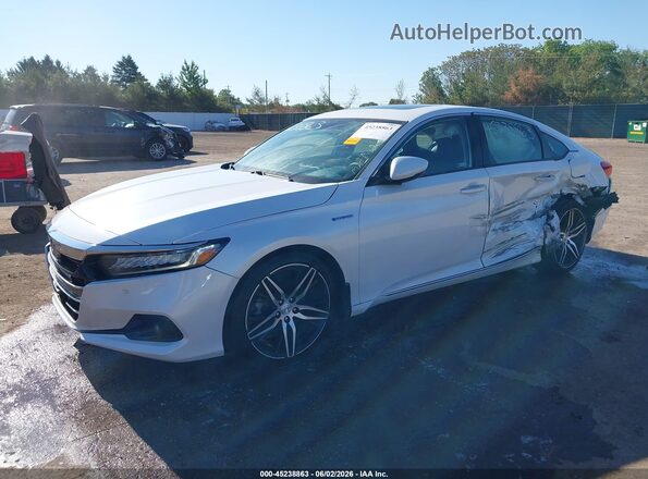 1HGCV3F98NA009828 2022 HONDA ACCORD White Առջևի ձախ երեք քառորդ տեսարան