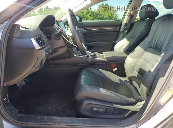 1HGCV3F99KA017691 2019 HONDA ACCORD Gray Widok wnętrza z przodu