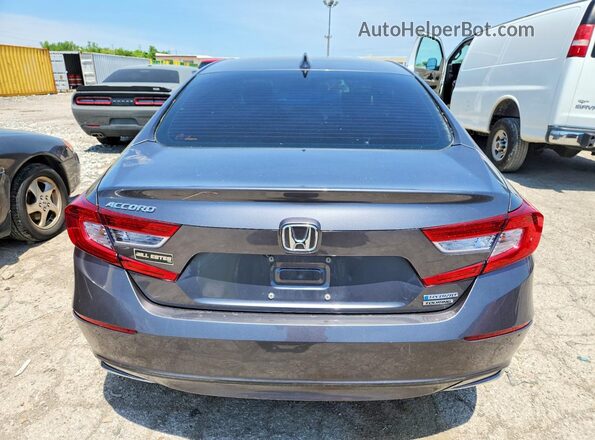 1HGCV3F99KA017691 2019 HONDA ACCORD Gray Widok z tyłu