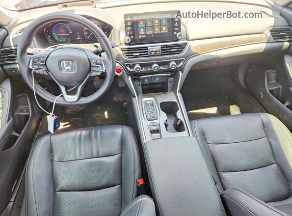 1HGCV3F99KA017691 2019 HONDA ACCORD Gray Widok deski rozdzielczej