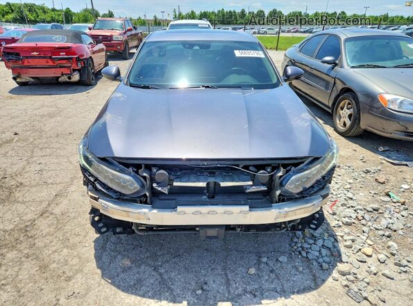 1HGCV3F99KA017691 2019 HONDA ACCORD Gray Widok z przodu