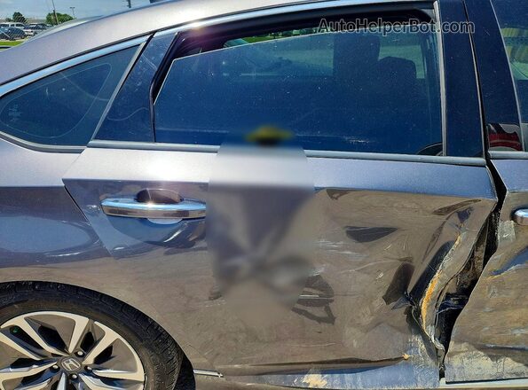 1HGCV3F99KA017691 2019 HONDA ACCORD Gray Widok tylnych siedzeń