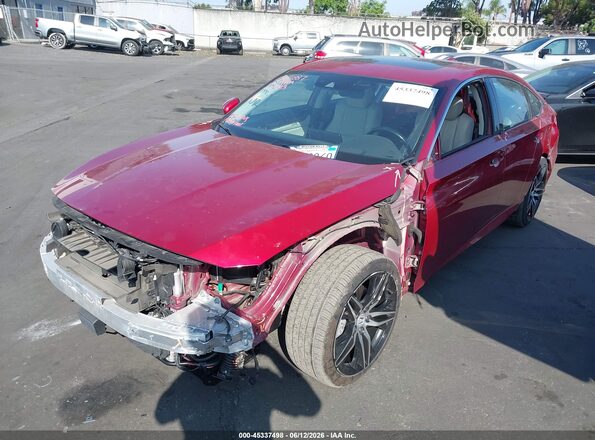 1HGCV3F99MA015023 2021 HONDA ACCORD HYBRID Red 