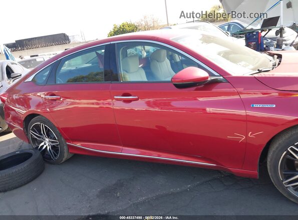 1HGCV3F99MA015023 2021 HONDA ACCORD HYBRID Red 