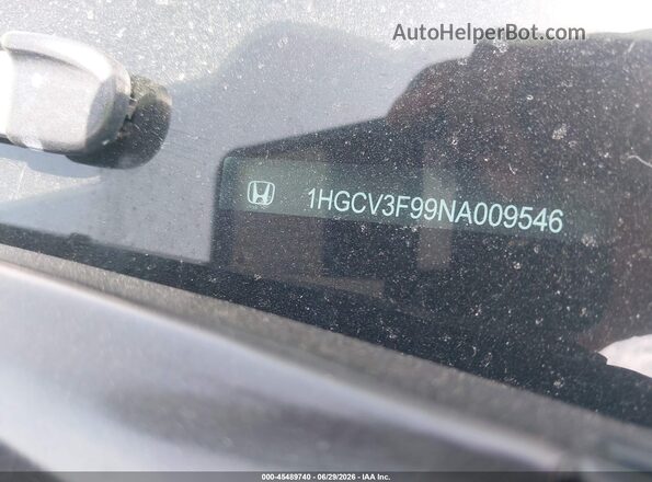 1HGCV3F99NA009546 2022 HONDA ACCORD Gray Вид підкапотного простору
