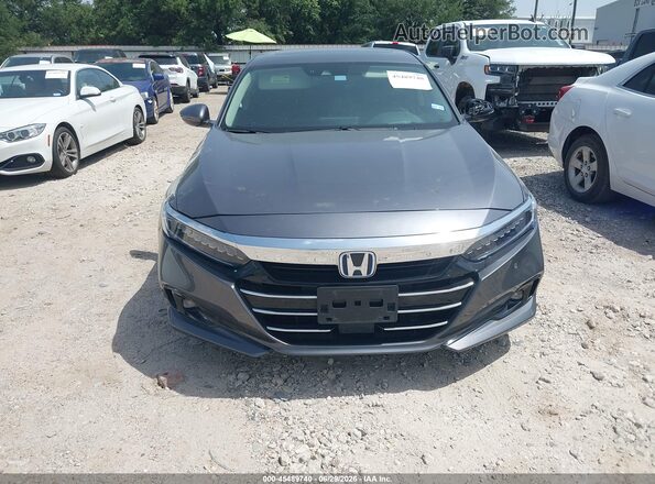 1HGCV3F99NA009546 2022 HONDA ACCORD Gray Вид задньої частини салону