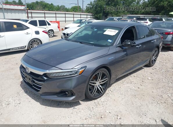 1HGCV3F99NA009546 2022 HONDA ACCORD Gray Передня ліва чверть