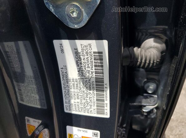 1HGCY1F22RA087879 2024 HONDA ACCORD Blue Widok komory silnika