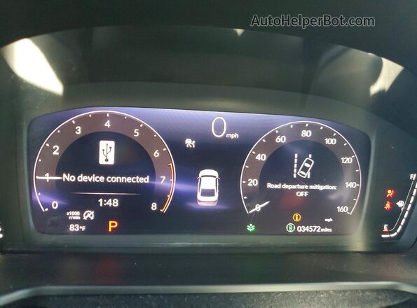 1HGCY1F25PA021016 2023 HONDA ACCORD Black Vista del cuadro de instrumentos