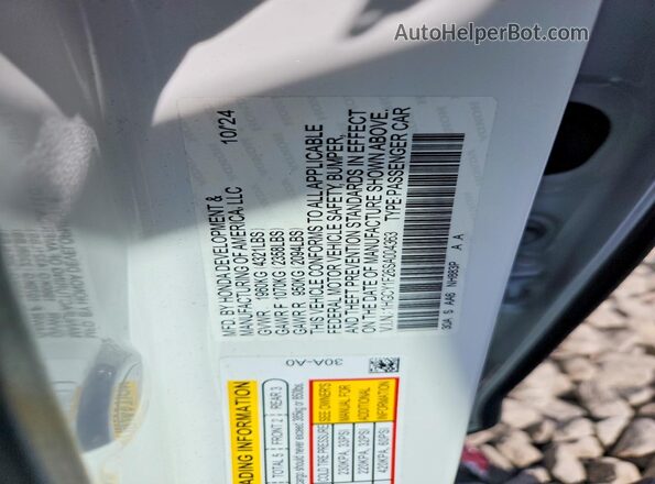 1HGCY1F26SA004363 2025 HONDA ACCORD White 