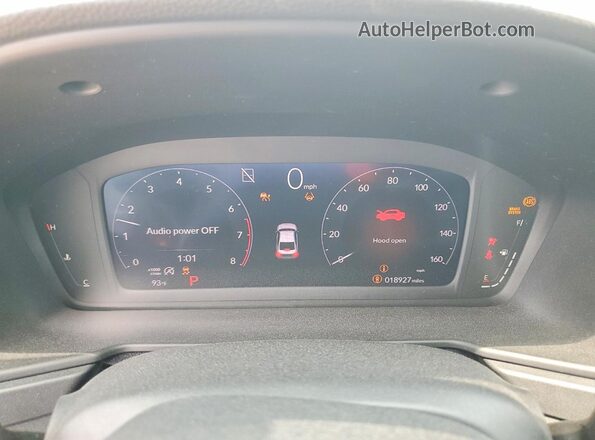 1HGCY1F27SA005814 2025 HONDA ACCORD White Widok zestawu wskaźników