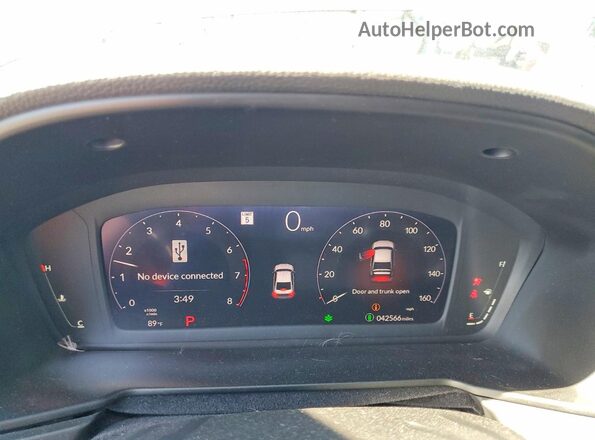 1HGCY1F28PA003142 2023 HONDA ACCORD Blue Вид щитка приладів