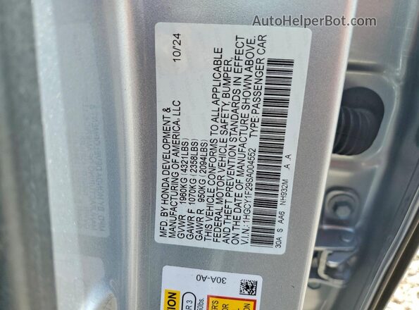 1HGCY1F29SA004552 2025 HONDA ACCORD Gray Вид підкапотного простору