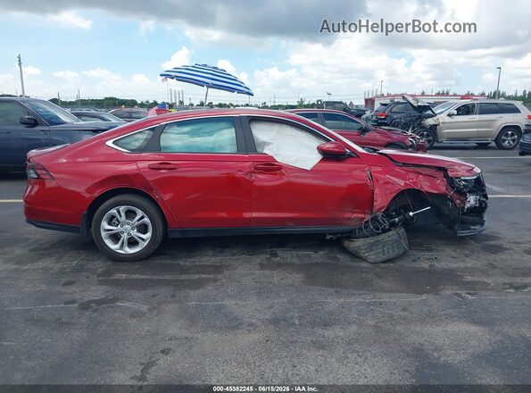 1HGCY1F2XSA074707 2025 HONDA ACCORD Red Vista interior de 360 grados