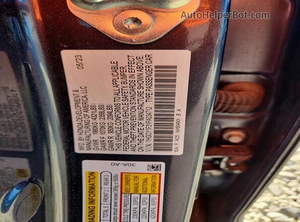 1HGCY1F31PA034712 2023 HONDA ACCORD Gray ძრავის განყოფილების ხედი