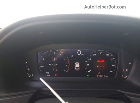 1HGCY1F32PA006837 2023 HONDA ACCORD White Instrument cluster view