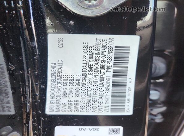 1HGCY1F34PA008671 2023 HONDA ACCORD Black 