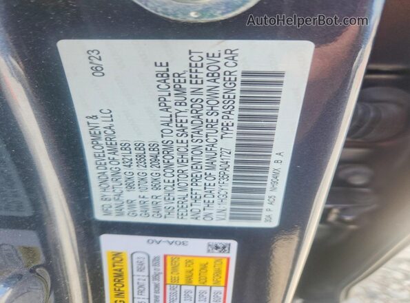 1HGCY1F35PA041727 2023 HONDA ACCORD Gray Engine compartment view
