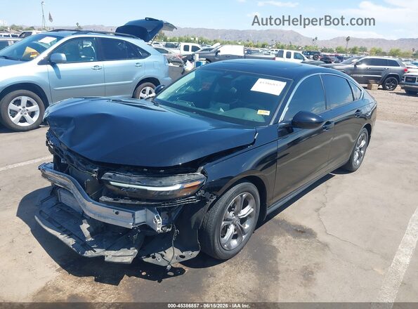 1HGCY1F37RA011776 2024 HONDA ACCORD Black წინა მარცხენა ხედი სამი მეოთხედიდან