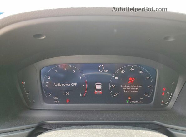 1HGCY1F39PA055159 2023 HONDA ACCORD White ხელსაწყოთა პანელის ხედი