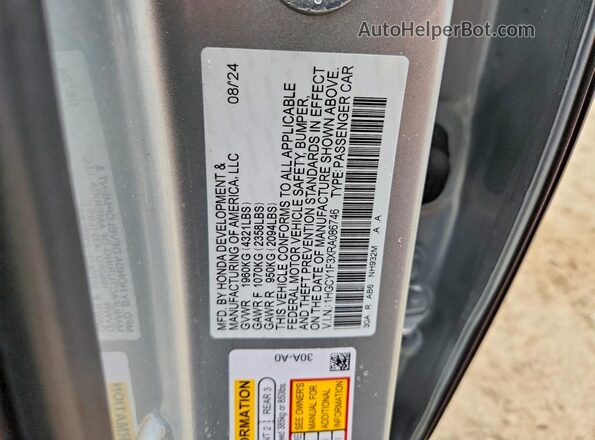 1HGCY1F3XRA086746 2024 HONDA ACCORD Silver Вид підкапотного простору
