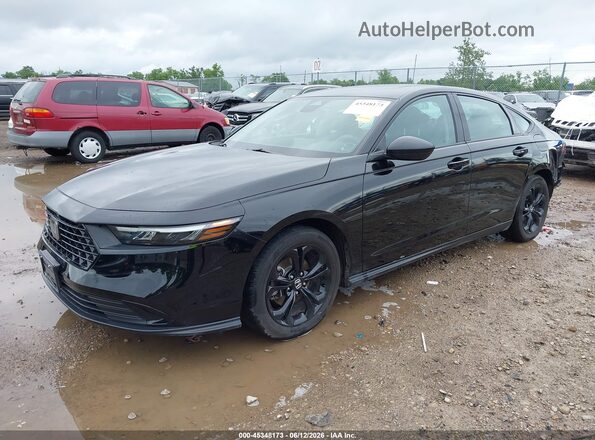 1HGCY1F41SA030130 2025 HONDA ACCORD Black Առջևի ձախ երեք քառորդ տեսարան