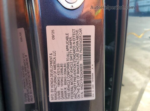 1HGCY1F42SA066828 2025 HONDA ACCORD Gray Вид підкапотного простору