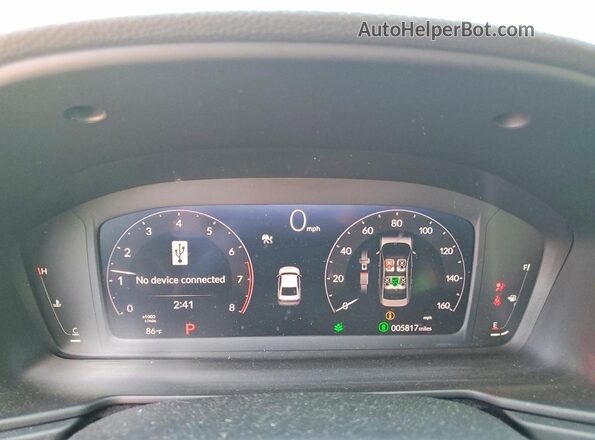 1HGCY1F43SA057040 2025 HONDA ACCORD Blue ხელსაწყოთა პანელის ხედი