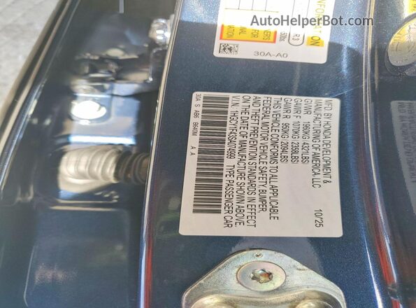 1HGCY1F43SA074999 2025 HONDA ACCORD Black 