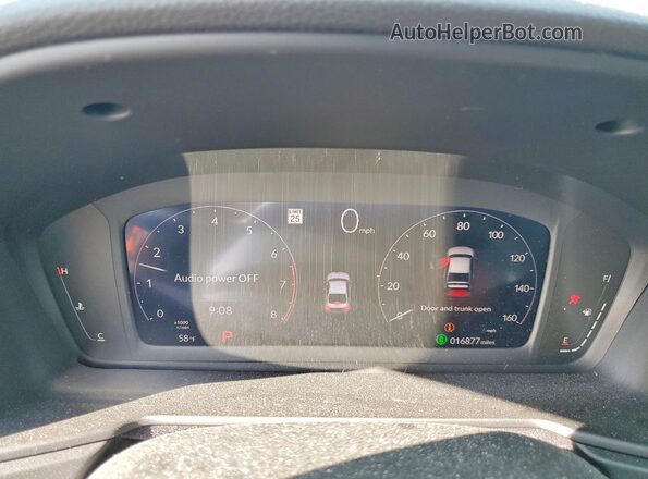 1HGCY1F4XSA048139 2025 HONDA ACCORD Gray Вид щитка приладів