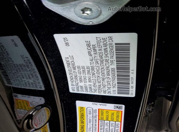 1HGCY1F4XSA063806 2025 HONDA ACCORD Black Widok komory silnika