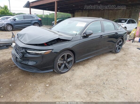1HGCY2F50PA047264 2023 HONDA ACCORD Black Передня ліва чверть