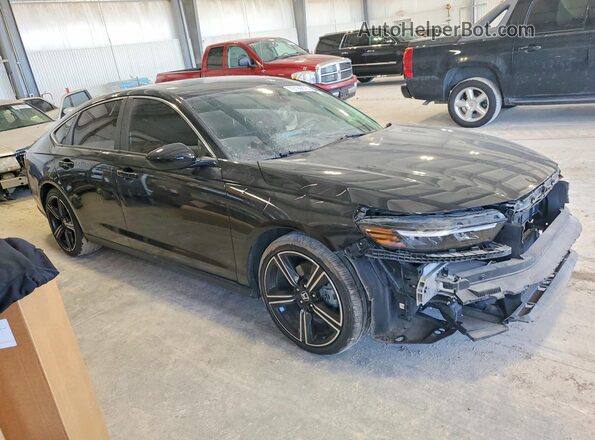 1HGCY2F50RA011349 2024 HONDA ACCORD Черный Передняя правая четверть